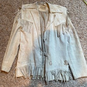 1970s leather fringe jacket